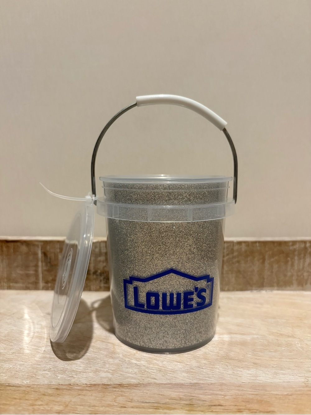 Lowe’s Silver Glitter Bucket w/ Lid